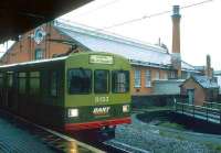 Dart service alongside the old turntable at Dublin Connolly station in 1993.<br><br>[Bill Roberton //1993]