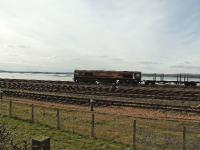 EWS 66178 speeds through Montrose with a train of empty log wagons on 26 March 2008.<br><br>[John Gray 26/03/2008]