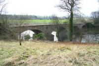 Old railway bridge over the River Tees near Gainford, County Durham, on the 1856 line west from Darlington towards Barnard Castle, photographed in April 2008. The bridge carried traffic on the Trans-Pennine route via Stainmore.<br><br>[John Furnevel 04/04/2008]