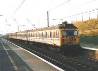 305508 forming a Haymarket - North Berwick service arrives at Musselburgh in September 1998.<br><br>[David Panton /09/1998]