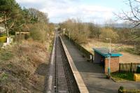 View over Great Ayton station on the Whitby branch on 3 April 2008 looking towards Battersby and the North York Moors. Sailor, explorer and navigator Captain James Cook was born here and attended the local school. <br><br>[John Furnevel 03/04/2008]