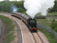 61994 leaving Alloa with the 1330 on 15 May.<br><br>[Mark Poustie 15/05/2008]