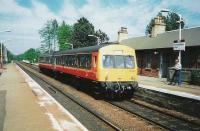 101 689 at Pollokshaws West on 2 June 1997 with a train for Barrhead.<br><br>[David Panton 02/06/1997]