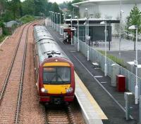The 1141 service to Glasgow Queen Street leaves Alloa on 30 May 2008.<br><br>[John Furnevel 30/05/2008]