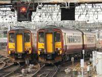 Comings and goings.... 156435 and 156495 outside Glasgow Central on 30th May<br><br>[Graham Morgan 30/05/2008]