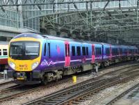 The First TransPennine Express 0840 service to Manchester Airport departing from Glasgow Central on 5 June 2009 worked by unit 185131.<br><br>[Graham Morgan 05/06/2008]
