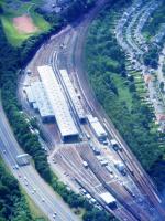 Picture showing Corkerhill Traction Maintainance Depot from the air.<br><br>[Colin Harkins 08/06/2008]