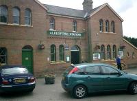 Alresford Station building and forecourt on the former L&SWR Watercress Line.<br><br>[Alistair MacKenzie 18/06/2008]