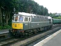 Class 33 No 6593 at Alresford on the former L&SWR Watercress Line in June 2008.<br><br>[Alistair MacKenzie 18/06/2008]