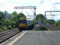 An emu off the Ayr line runs into Gilmour Street on 14 June en route to Glasgow Central. On the right are the lines to Wemyss Bay and Gourock.<br><br>[Veronica Inglis 14/06/2008]