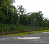 The long drive from the A9 dual carriageway to Gleneagles station will have street lighting shortly. Also in the picture is a section of old bullhead crossing.<br><br>[Brian Forbes 27/06/2008]