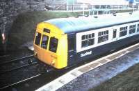 Opening day at South Gyle station on 9 May 1985 sees 101 333 calling with a service to Waverley.<br><br>[David Panton 09/05/1985]