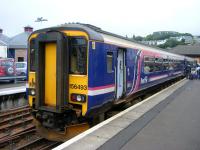 156493 shortly after arrival at Oban on 28 June with a service from Glasgow.<br><br>[Veronica Inglis 28/06/2008]