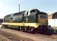 Classic view of Deltic D9000 <i>Royal Scots Grey</I> at Rosyth <I>Navy Days</I> in June 1972<br><br>[Grant Robertson 21/06/1982]