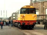 A brand new 58001 stands a Doncaster Works in 1983.<br><br>[Colin Alexander //1983]