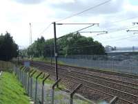 Looking west towards Elderslie West Junction where the line to Kilmacolm branched off to the right at the trees<br><br>[Graham Morgan 16/07/2008]