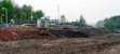 The north side of Uphall station viewed from the footpath which passes under the east end of the station and the M8. The ground is being prepared for a second platform to go with the second track.<br><br>[Ewan Crawford 10/05/2008]