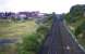 The Russell container depot to the west of Gartcosh station. The site has since closed and is now occupied by housing.<br><br>[Ewan Crawford /09/1999]