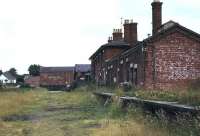 The abandoned Horncastle station in deepest Lincolnshire, photographed in 1977. The former terminus, serving the town known for its book and antique shops, closed in 1954.  <br><br>[Ian Dinmore //1977]