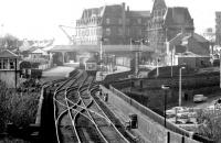 View south towards Ayr station in September 1980.<br><br>[John Furnevel 27/09/1980]