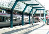 The enhanced canopy at the north end of Carlisle platform 1 in the summer of 2002.<br><br>[John Furnevel 12/06/2002]