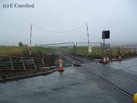 Woodend Level Crossing looking east after re-opening of the Greenburn Branch but before opening.<br><br>[Ewan Crawford //]