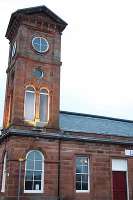 The station building and tower at Kilmarnock. The station was rebuilt some time after the line was extended south to Carlisle.<br><br>[Ewan Crawford 03/04/2005]