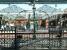 The old sliding metal gate allowing passengers to enter platform 1 at Tynemouth station, photographed in July 2004. <br><br>[John Furnevel 10/07/2004]