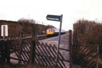 DMU on the Settle and Carlisle calls at Horton-in-Ribblesdale in April 1987.<br><br>[Ian Dinmore 11/04/1987]