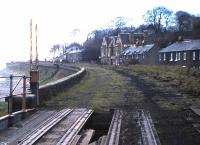 Looking east along the trackbed of the Granton Harbour branch in May 1986. View from Wardie, towards Newhaven.<br><br>[David Panton 11/05/1986]