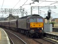 47787 passing through Paisley Gilmour Street at the head of the Royal Scotsman as it heads for Wemyss Bay<br><br>[Graham Morgan 29/08/2008]