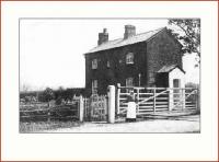 An old picture of Nateby Crossing Cottage, on the Garstang & Knott End Railway, at the turn of the last century, [see image 18317] recently submitted to a local newspaper in North Lancashire. [Courtesy Mrs Soar of Pilling].<br><br>[Mark Bartlett collection //1900]