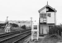 Forres signalbox (formerly Forres East) looking to Aberdeen.<br><br>[Bill Roberton //199X]
