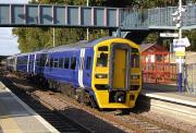 Former SWT liveried 158 789 stands at Dalgety Bay on 3 October. The unit is currently in blue, presumably awaiting the addition of Saltire vinyls.<br><br>[Bill Roberton 03/10/2008]
