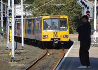 An outer circle Tyne & Wear Metro service arrives at Tynemouth on 27 September.<br><br>[Bill Roberton 27/09/2008]