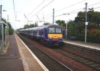 The afternoon service from North Berwick to Glasgow Central via Carstairs calls a Wester Hailes on 27 September formed by unit 322 484.<br><br>[David Panton 27/09/2008]