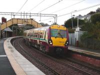 334 016 leaves Fort Matilda on 15 October 2008 on the final leg of its journey from Glasgow Central to Gourock. <br><br>[David Panton 15/10/2008]