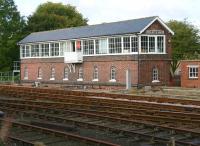 The handsome signal box at Bridlington South, photographed looking west across the running lines on 1 October 2008.<br><br>[John Furnevel 01/10/2008]