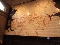 An impressive feature that is still on the concourse at Manchester Victoria is this wall map of the Lancashire and Yorkshire Railway <I>coast to coast</I> system. <br><br>[Mark Bartlett 30/09/2008]