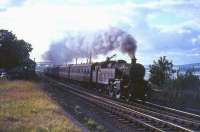 Fairburn tank 42197 passes Langbank in 1965 with a Gourock to Glasgow Central express.<br><br>[G W Robin 26/08/1965]