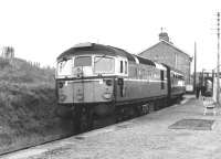 Single coach branch train for Thurso at Georgemas Junction in 1963.<br><br>[Colin Miller //1963]