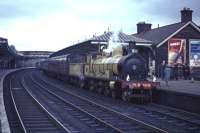 The ex-Highland Railway Jones Goods 4-6-0 at Dumfries on a Branch Line Society tour from Glasgow in October 1965. From here the train took the DLLR route to Lockerbie before returning to Glasgow via the West Coast Main Line.<br><br>[G W Robin 17/10/1965]