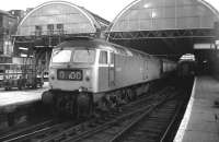 Look - no wires! 47547 about to take a train out of Kings Cross on 20 March 1976, before even the suburban electrification.<br><br>[John McIntyre 20/03/1976]