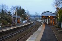 Looking east along the platform at Aberdour on a winter's afternoon in January 2009.<br><br>[David Panton 07/01/2009]