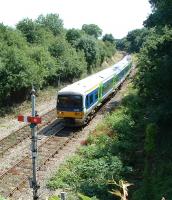 Approaching Evesham station from the south.<br><br>[Ewan Crawford 14/07/2003]