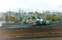 06005 and 06006 standing alongside Dundee West diesel depot on 24 October 1981. [See image 4780]<br><br>[Colin Alexander 24/10/1981]