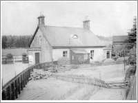 The station house at Carronbridge seen in 1940 during Tom Steele's spell here as Station Master. [Editor's note: His son Ian, who was kind enough to provide the old photographs, was born here during that year.]<br><br>[Ian Steele Collection //1940]