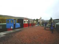 Scene at Leadhills on a wet June day in 2006. The former Wanlockhead and Leadhills Light Railway, closed in 1939, reopened as a 2ft gauge private railway in 1988.<br><br>[Colin Miller 04/06/2006]