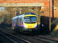 FTP 185141 on its way south at Woodacre with a service to Manchester Airport on 24 January 2009. <br>
<br><br>[John McIntyre 24/01/2009]