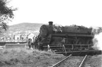 A standard Class 5 4-6-0 being turned at Gourock in October 1966.<br><br>[Colin Miller 09/10/1966]